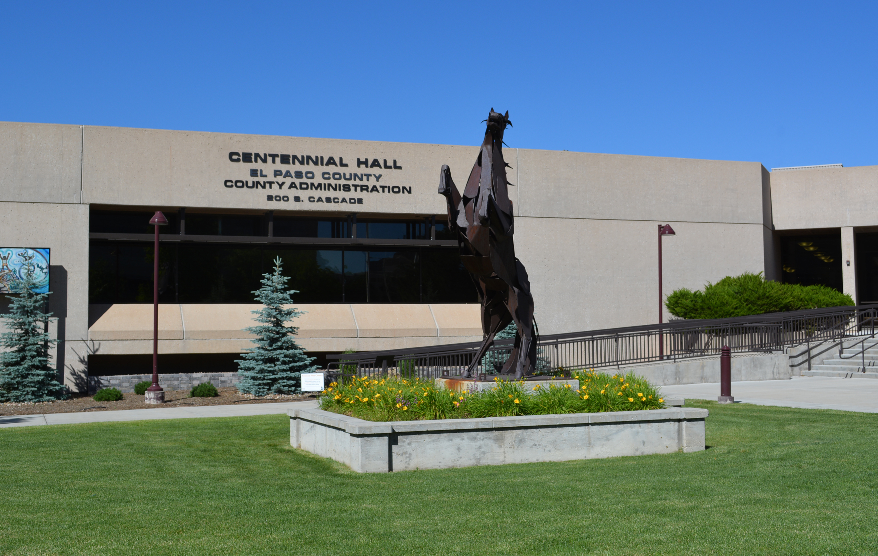 Centennial Hall with Rearing Horse June 2017