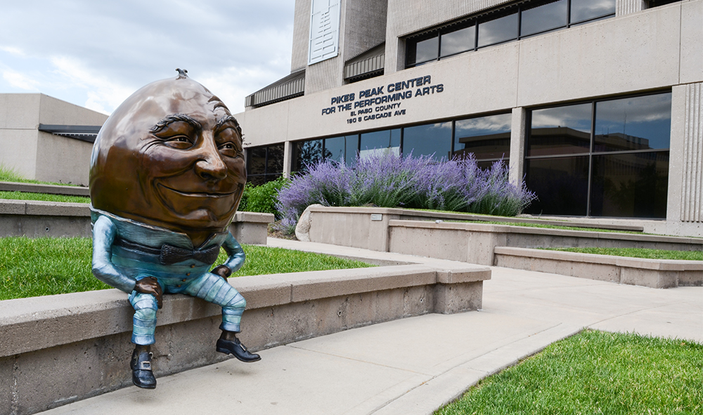 HD Humpty Dumpty in Bronze by Kimber Fiebiger
