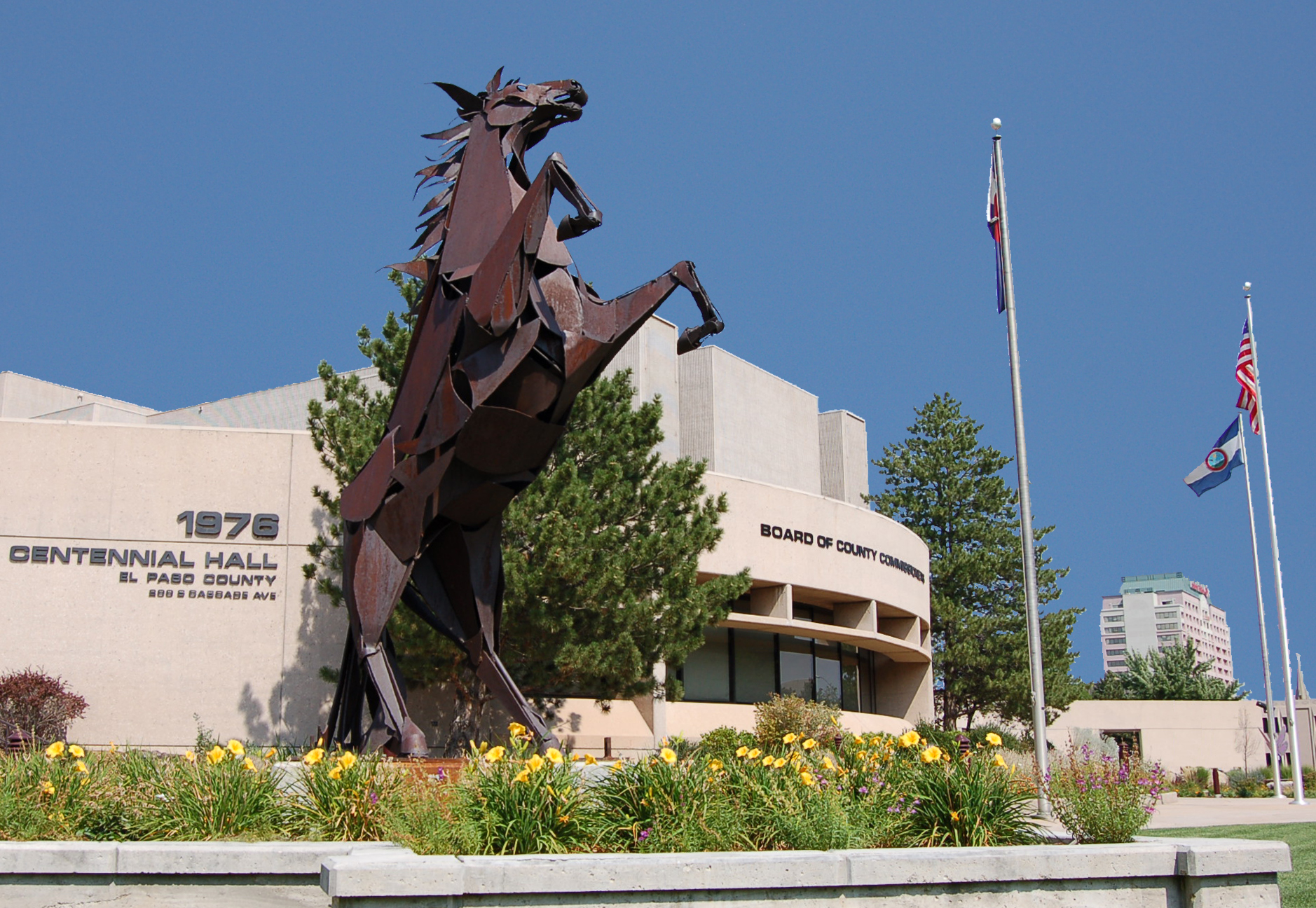 Rearing Horse Centennial Hall