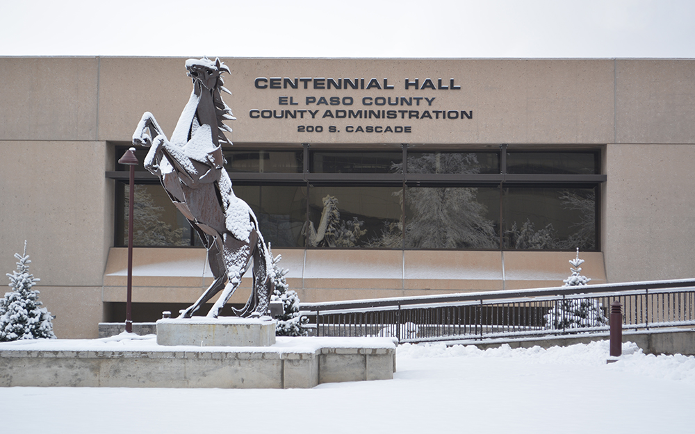 Rearing Horse in snow 2015