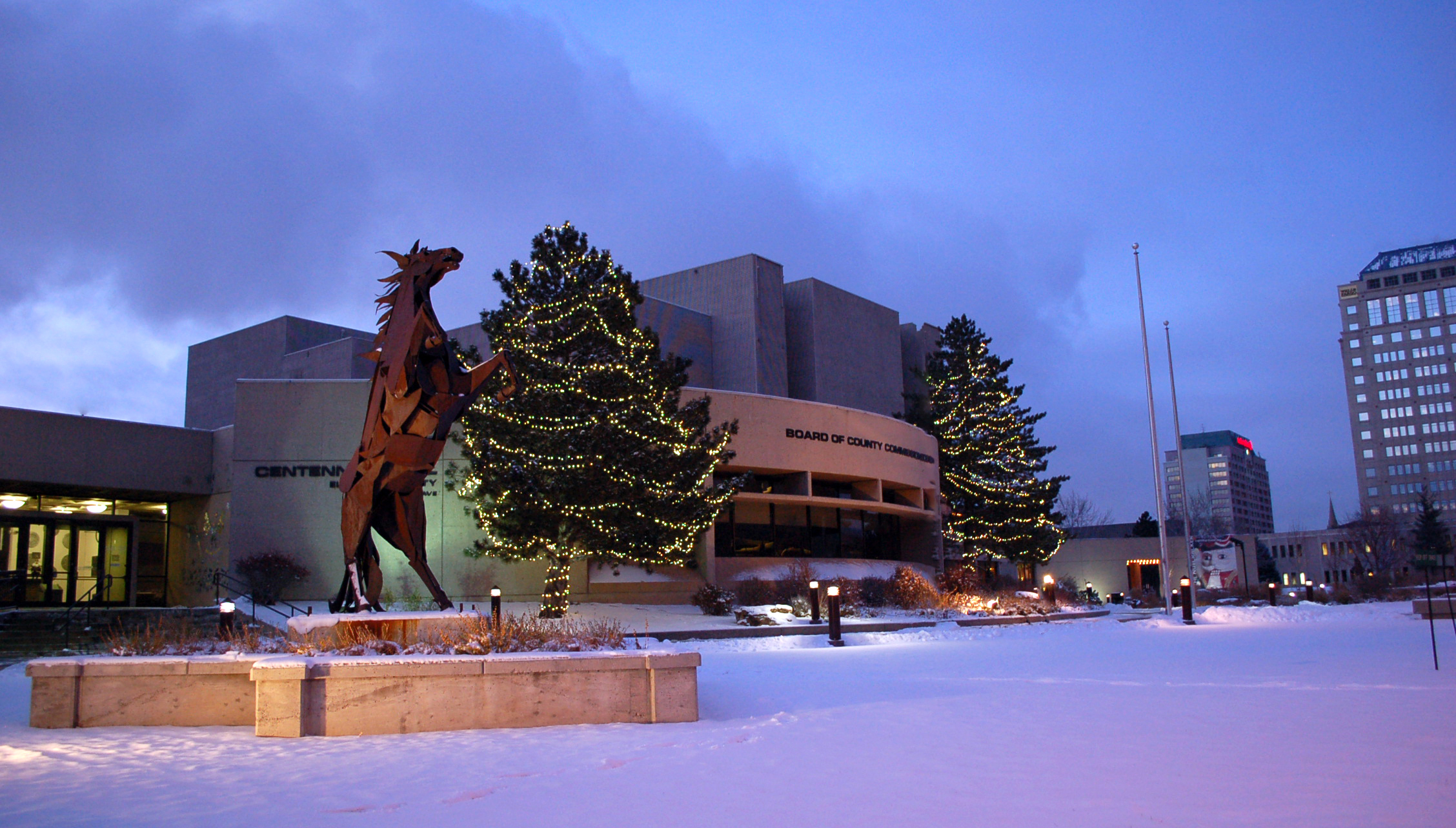 Rearing Horse winter image
