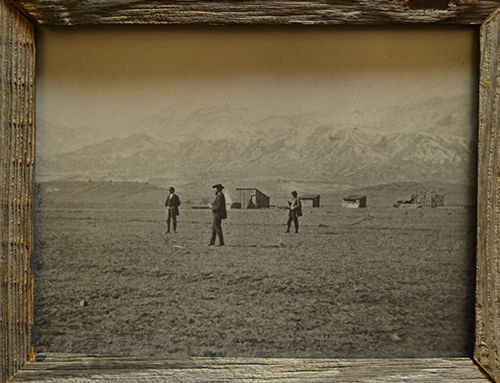 Stewarts Collection General Palmer laying out townsite 1871