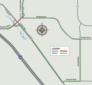A detour map.